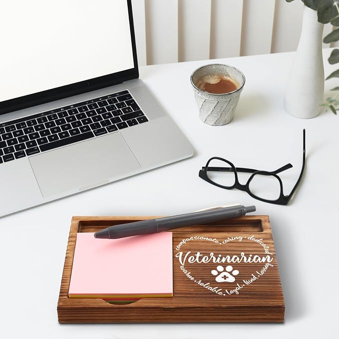 Veterinarian Sticky Note Holder, Veterinarian Thank You Appreciation Gifts for Men, Women, Veterinarian Vet Veterinary Office Desk Self-Stick Note Pad Holders GSH399