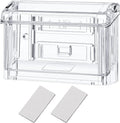 Vicenpal Outdoor Acrylic Business Card Holder Wall Mount, Peel and Stick | Clear wall mount display, no drill install, fits office store front door, resistant acrylic, holds standard business cards