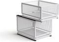 Pull Out Cabinet Organizer, Slide Out Drawers Fixed with Adhesive Nano Film, Pantry Shelves Sliding Drawer Storage Organization for Kitchen (Double Layer 11.8*9.4*14.45inch/30*24*36.7cm)