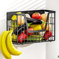 Magnetic Shelf for Fridge, Fruit Potato and Onion Storage Bins, Magnetic Spice Rack Shelves for Side of Refrigerator, Fruit Basket Magnetic Fridge Shelf Kitchen Pantry Organizer Storage