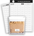 SAVVY & SORTED Expiration Date Pantry Labels,176 Waterproof Food Expiration Date Label for Containers, Kitchen Stickers for Food Freshness, Use by Meal Prep Labels, Best By Write On Labels