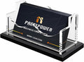 PARTSPOWER Acrylic Business Card Holder for Desk, Horizontal Clear Business Name Card Display, Black Acrylic Base, Desktop Accessory Business Name Card Organizers (1-Slot)