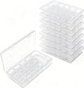 112 Pieces Mixed Sizes Rectangular Empty Mini Clear Plastic Organizer Box | Hinged Lids, For Small Items, Craft Projects, Bead Organizers