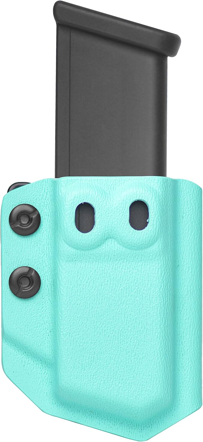 Amberide Universal IWB/OWB Kydex Mag Carrier for 9mm / .40 & .45 ACP Magazines, Single and Double Stack, Adjustable Retention, Ambidextrous, Fits 1.5" Belt, Made in USA