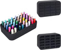 Nail Polish Organizer Holder Foam Pad DIY with 20 Slots for Storage Nail Polish or Essential Oil Tray for Drawers Black