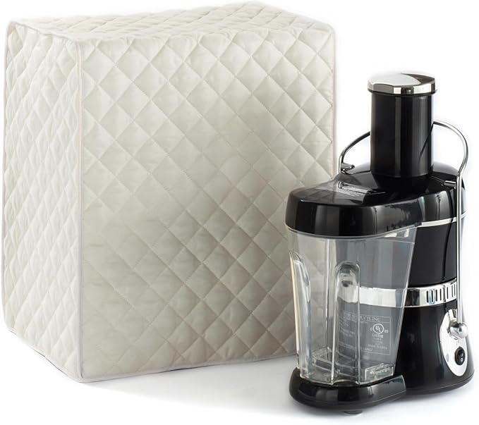 Covermates Keepsakes Jucier Cover – Quilted Appliance Protector for Citrus Reamers – Dust & Stain Resistant, Washable Slip‑On Design for Countertop Storage, Cream