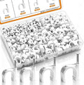 mankk 200PCS Cable Clips Nail in Cable Clips Wire Clips 4/6/8/10mm Round Ethernet Cables Wall Clips for Cords RG6 RG59 CAT5 CAT6 RJ45