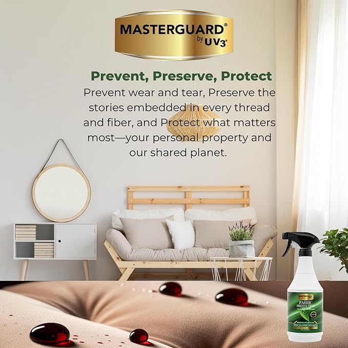 MASTERGUARD Fabric Protection Spray – Ultimate Weather & Guest Protection for Furniture & Shoes Against Spills, Stains & Pet Accidents – Premium Quality, Made in USA