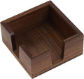 Buqoo Black Walnut Wood Sticky Note Pad Holder for Desk | Memo Holder Paper Dispenser, Desktop Accessories Organizer for Office School Home