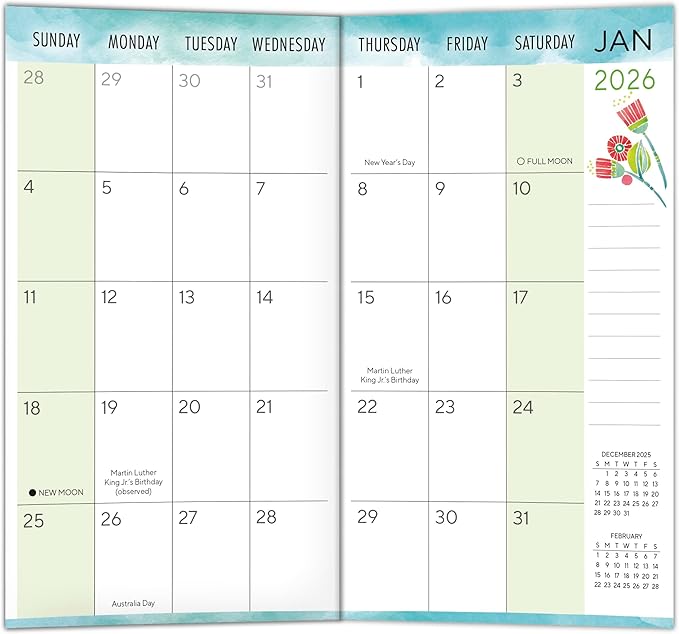 2026 Pocket Planner: 2-Year-Plus Monthly Pocket Calendar Planner (24-Month): January 2026 - December 2027, 6.5" x 3.5", Seize The Day and Make it Yours by Robin Pickens