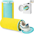Shoe Washing Machine Bag 2-Pack with Invisible Zipper & Internal Scrubbing Bristles, Reusable Mesh Shoe Laundry Bag for Sneakers, Running & Athletic Shoes, Washer Protector & Noise Reduction