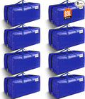 BlissTotes Moving Bags, Heavy Duty Moving Supplies & Storage Bags, Extra Large Packing Bags, Boxes with Tag Pockets, Collapsible Fold Flat Storage Totes, Alternative to Box and Bin, 93L, 8 Packs