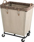 StorageWorks Laundry Basket with Wheels for Clothes, 210L Tan Hamper Cart
