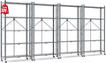 ALANNG 70.7" H Metal Storage Shelves, 5 Tier Folding Shelf on Wheels | Heavy Duty, No Assembly, Rolling, Collapsible Rack Unit for Kitchen, Basement, Pantry (Gray,4 Pack)