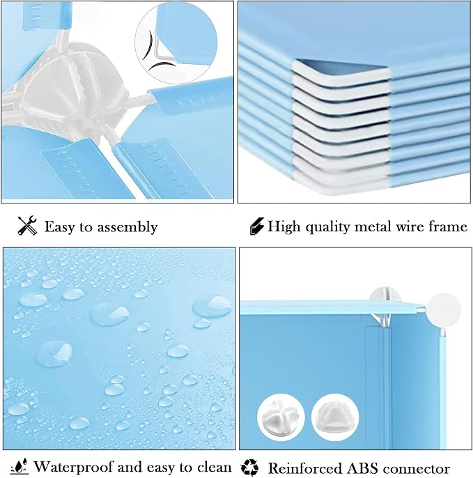 AWTATOS Closet Organizer 6 Cube Storage Shelves Portable Closet Clothes Organizers and Storage Stackable Cubby Shelving for Closet Bedroom Living Room Blue