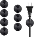 BEADNOVA Cable Clips Cord Organizer Cable Management Wire Cord Holder 1 Slots Adhesive Wire Holder for Car Charging Accessory PC Office Home (Black, 8 pcs)