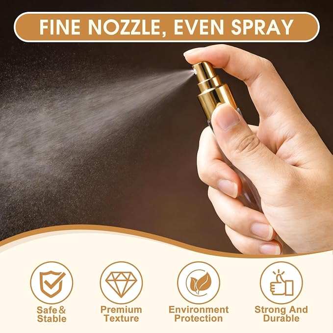 Mini Glass Spray Bottle 20pcs 5ml Clear Spray Bottle Empty, Fine Mist Refillable Mini Perfume Spray Bottle, Perfume Atomizer, Travel Spray Bottle For Hair, Small Empty Sample Containers Portable