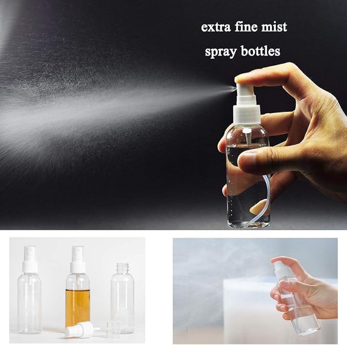 40 Pack Small Spray Bottle, 2.7oz/80ml Travel Spray Bottle, Empty Fine Mist Spray Bottles, Refillable Mini Spray Bottles with Labels