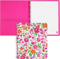 Steel Mill & Co Cute Large Spiral Notebook College Ruled, 11" x 9.5" with Durable Hardcover and 160 Lined Pages (Watercolor Flowers)
