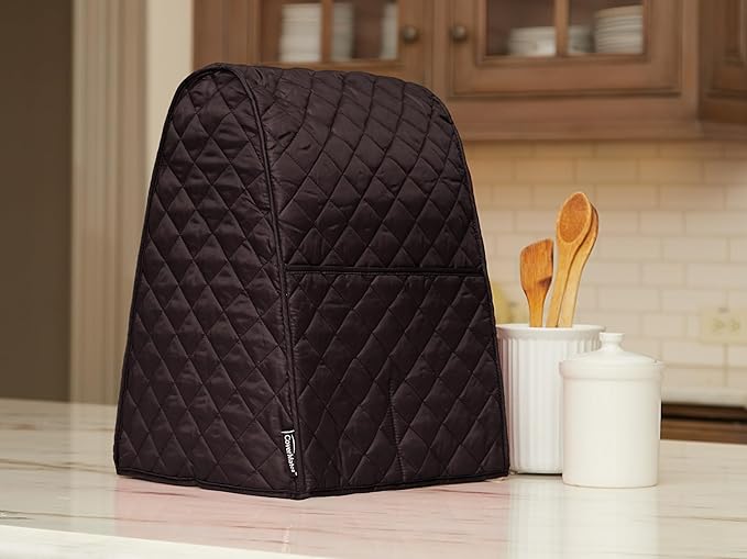 Covermates Keepsakes - Rounded Top Appliance Cover - Dust Protection - Stain Resistant - Washable - Appliance Cover, Black