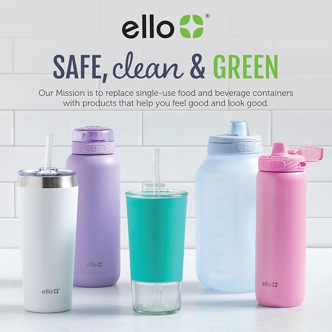 Ello Duraglass 2 Cup Glass Storage Containers with Lids, 4 Pack, Melon | Glass meal prep set with silicone sleeves, leakproof BPA-free lids, microwave and oven safe, freezer and dishwasher safe