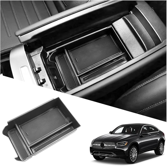 Ruiya 2023-2025 2026 GLC 300 Center Console Organizer for Mercedes GLC 300 Accessories Middle Console Organizer Compatible with 2023 2024 2025 2026 Mercedes GLC Class X254 Coupe & SUV