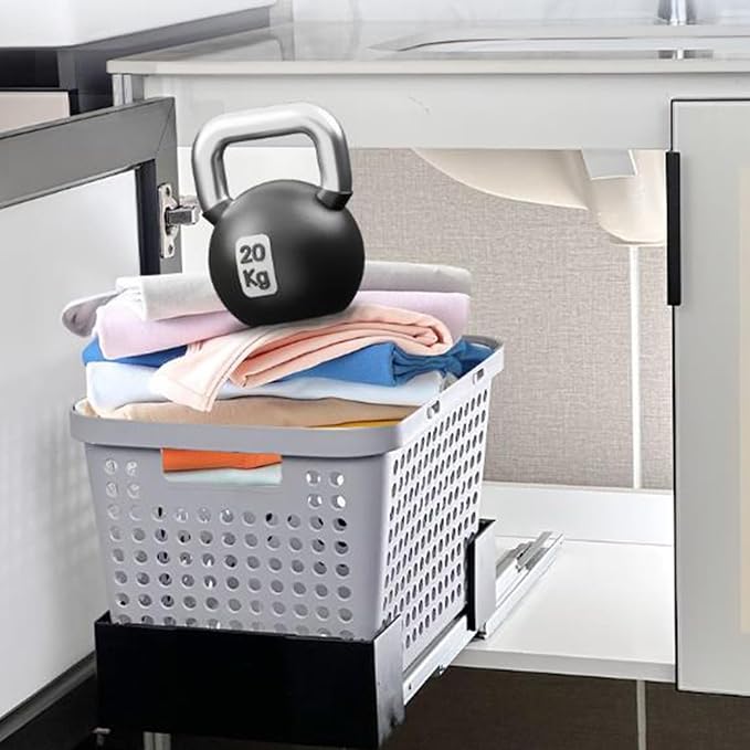 Closet Pull-Out Baskets,Removable Storage Basket,Clothing Pull Out Basket,for Pantry/Laundry/Bathroom/Mudroom(Color2)