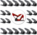 Neprock Shoe Slots Organizer, 20 Pack Adjustable Shoe Rack Stacker Storage Space Saver, Double Deck Shoe Rack Holder for Closet Organization (Black)
