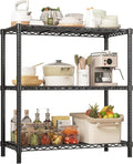ROOMTEC 3-Tier Wire Shelving Unit,40" W*16" D*36" H,Max Load 1200 lbs | Small Garage Shelves,Adjustable Storage Rack, Metal Shelf for Kitchen, Pantry, Laundry Room, Basement