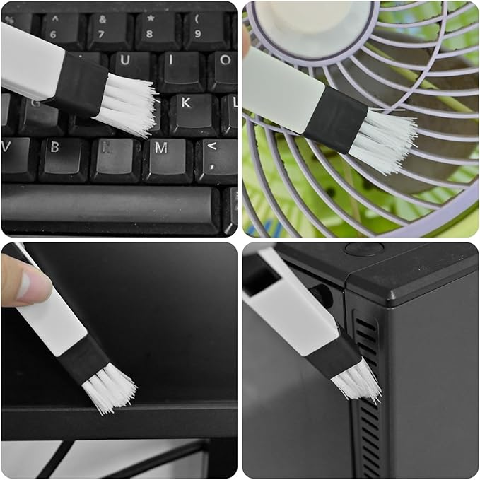 7Pcs Crevice Cleaning Brush, Multifunctional Window Track Cleaning Tools and Window Groove Cleaning Brush, Home Kitchen Bathroom Window Faucets, Easy to Use Cleaner Supplies Tool