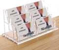 Acrylic Business Card Holder for Desk, Horizontal Clear Business Name Card Display Stand, Desk Accessory Business Name Card Organizer (Horizontal, 6-Slot)