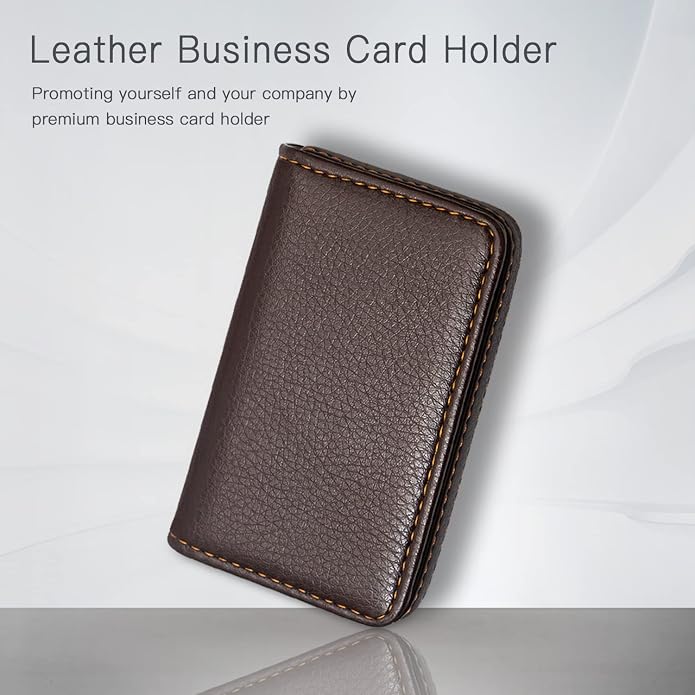 Padike Business Name Card Holder Luxury PU Leather,Business Name Card Holder Wallet Credit card ID Case/Holder For Men & Women - Keep Your Business Cards Clean