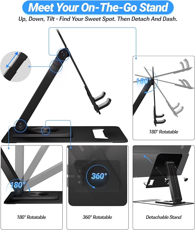 Ingnok Portable Monitor for Laptop,15.6 Inch USB C Screen Extender | FHD 1080P with Adjustable Stand,USB C Mini HDMI Port for Mac,mini PC,Built-in Speakers ,Easy to Set up,VESA