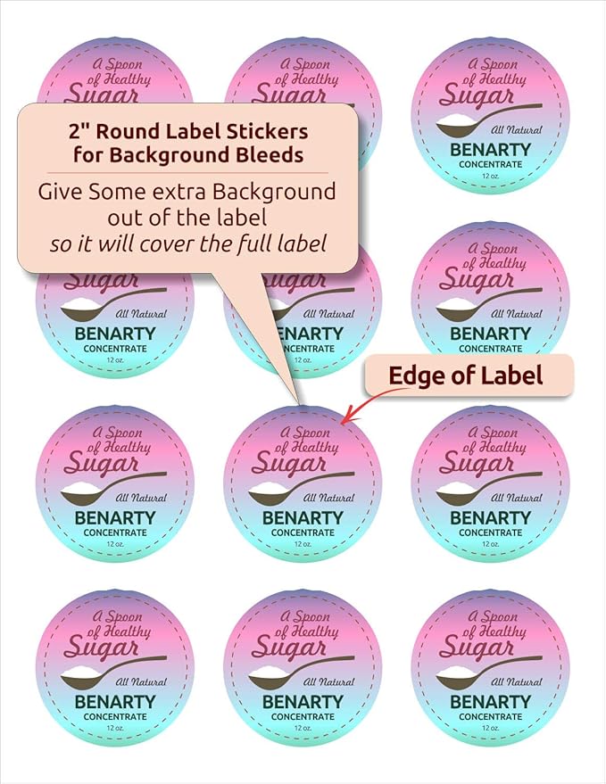 NextDayLabels 2 Inch Round Circle Stickers White for Bleeds Laser Inkjet - 12 Per Sheet Self-Adhesive Candle Jar Product Lids Made in USA - 300 Labels