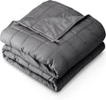 Bare Home Weighted Blanket Queen Size 22lb (60" x 80") for Adults - All-Natural 100% Cotton - Premium Heavy Blanket Nontoxic Glass Beads (Grey, 60"x80")