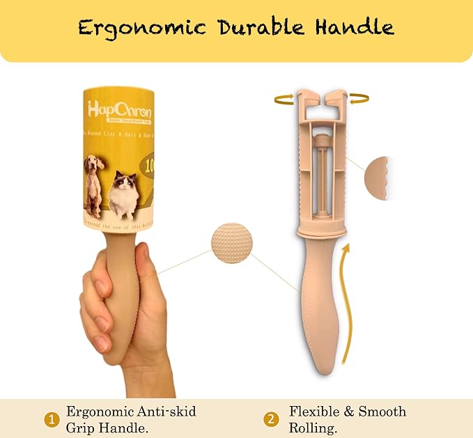 800-Sheets Lint Roller Set, 4 Durable Ergonomic Handles, Extra Sticky | 8 refills, 100 sheets ecah, Easy tear-off. Super sticky adhesive for pet hair, lint, dust on clothes, sofas & car.