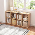 NELYE 8 Cube Organizer Bookcase Oak Open Shelf | Suitable for 11-inch Fabric Storage Bins, Simple Compartments Bookshelf, Holds 20 Lbs per Cube