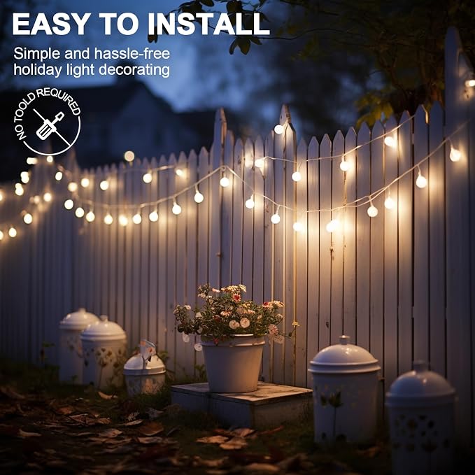Hetyue Hooks for Outdoor String Lights Clips: 26Pcs Heavy Duty Light Hook | Outside Clear Cord Holders with Waterproof Adhesive Strips - Sticky Clip for Hanging Christmas Lighting Outdoors