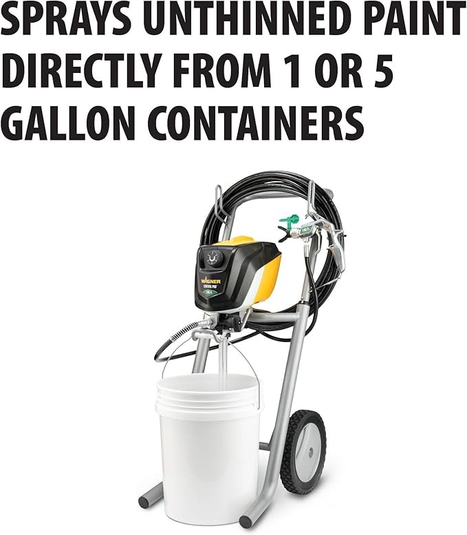 Wagner Spraytech 580559 Control Pro 190 Cart Paint Sprayer, High Efficiency Airless Sprayer with Low Overspray