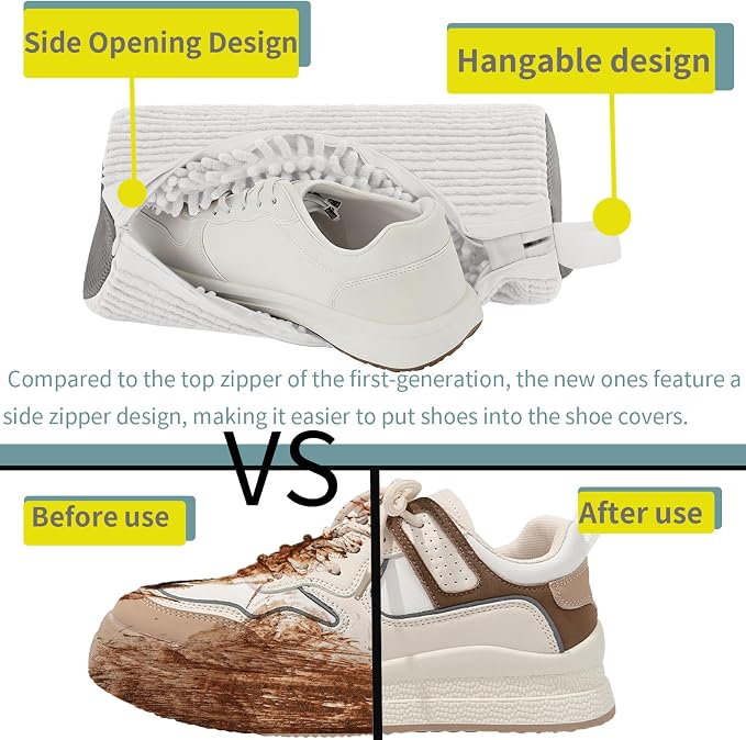 Shoe Washing Machine Bag Laundry Shoe Bag for Washer and Dryer Reusable 2pc Shoe Cleaning Bags for Sneakers 360 Deep Cleaning for All Shoes Types with Invisible Zipper