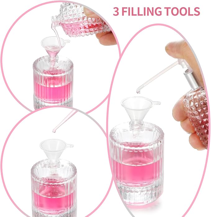 2 Pack 50ml Empty Refillable Spray Bottles,Glass Fine Mist Atomizer Portable Travel Cologne Atomizers Fragrance Containers Sprayer for Perfume (Black Cap and White Cap)