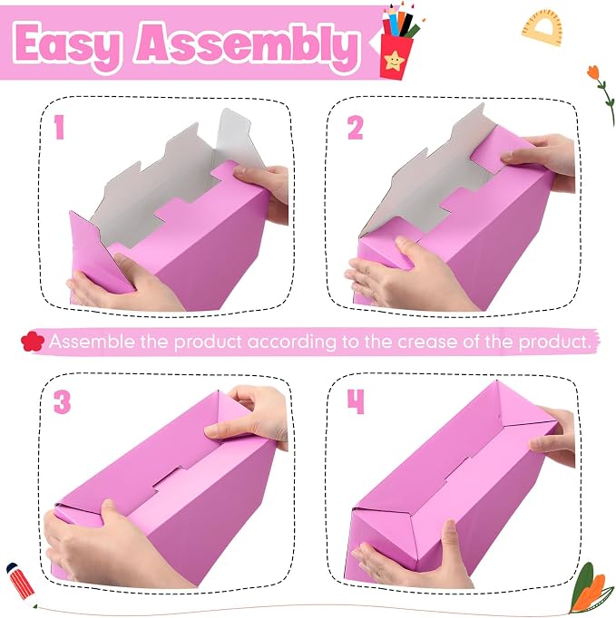Colarr 24 Pcs Cardboard Magazine Holders 12 Colors Magazine Storage Box with Label Stickers Magazine File Holder Folder Book Holder for Desk Desktop Document Holder for School (Bright Color)