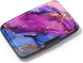 Card Holder Credit Cards Holder for Women RFID wallet women Business Card Holder Wallet Mini Aluminum Card Wallet RFID Blocking Slim Metal Hard Card for Women, Marble Patterns