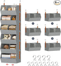 Hanging Closet Organizer Extra Large, Clothes Hanging Shelves for Closet with Divider, Collapsible Closet Storage System, Fabric Storage Bins for Home, Dorm, Rv, Sweaters, Handbags, Underwear, Sock