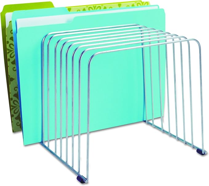 Fellowes Desktop Organizer,11 Sections,9" x 11.375" x 8",Wire,Silver (72012),(Pack of 12)