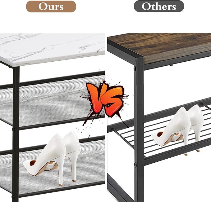 Garden 4 you Shoe Rack for Entryway Closet, Metal Mesh Shoe Organizer | Adjustable