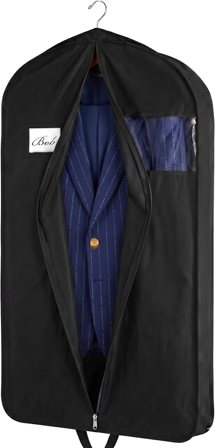 Garment Bag for Hanging Clothes - Travel Suit Bag Closet Covers for Men and Women - Long Dress, Mens Jackets, Coats, Shirts, Dance Clothing Protector, Zipper Hanger Wardrobe Dust Cover (42 Inch)