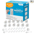 Vmaisi Adhesive Magnetic Locks for Cabinets & Drawers (24 Pack and 4 Keys + Cradle)
