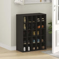 Furinno FANO 25-Cube Shoe Rack, Stackable Shoe Organizer, Dark Oak | 11.7 x 24.2 x 31.5, Shoes Storage, for Closet Entryway, Office, Garage