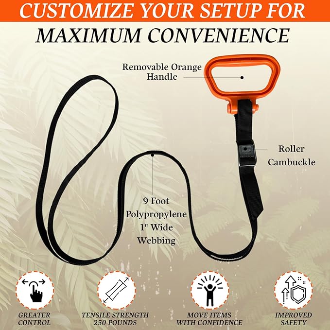 MULTUS Handle and Haul 1 Handle Moving Strap to Lift Carry Drag- 2 Pack